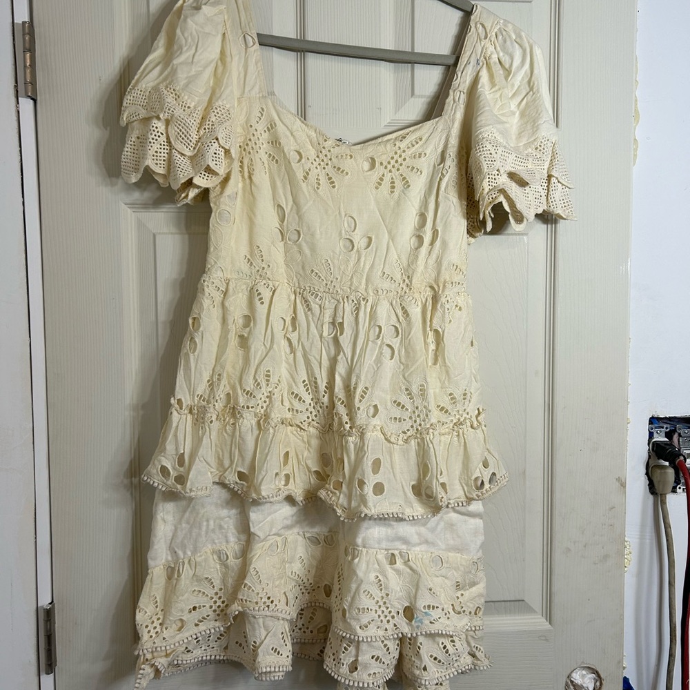 Just Me Cream Lace Apparel